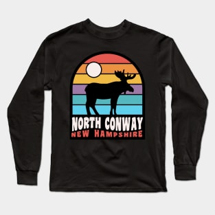 North Conway Moose New Hampshire Badge Long Sleeve T-Shirt